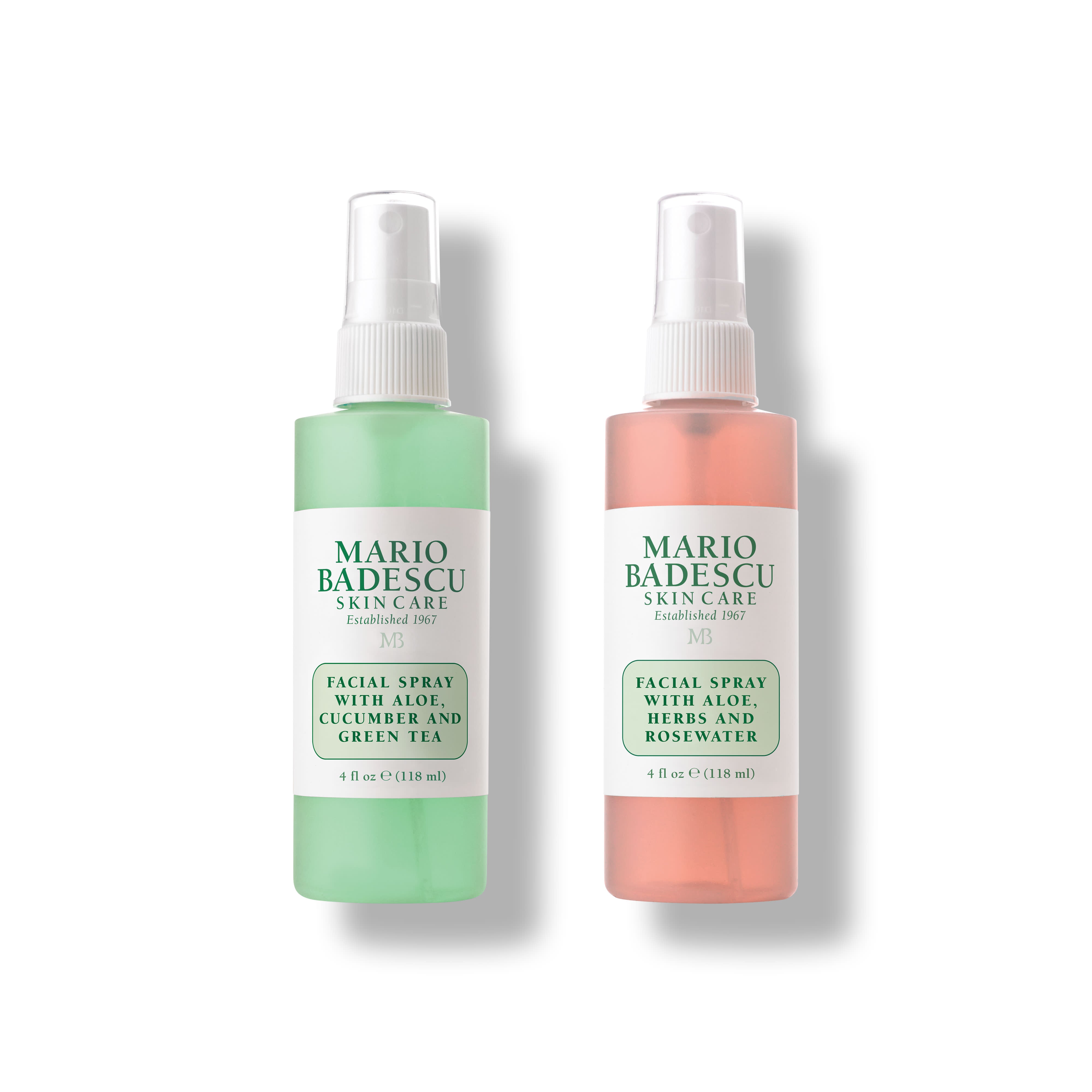 4 OZ FACIAL SPRAY WITH ROSEWATER & FACIAL SPRAY WITH GREEN TEA DUO